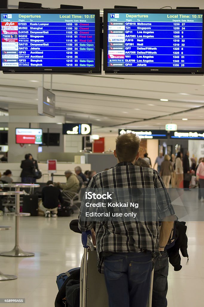 Aeroporto de Sydney-o Terminal de partida - Foto de stock de Aeroporto Kingsford Smith royalty-free