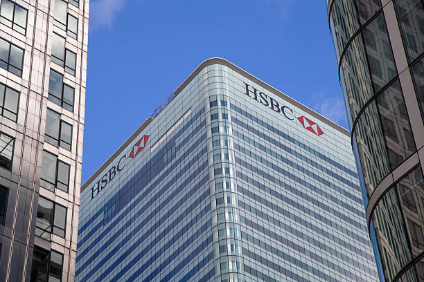 HSBC Headquarters Canary Wharf stock photo