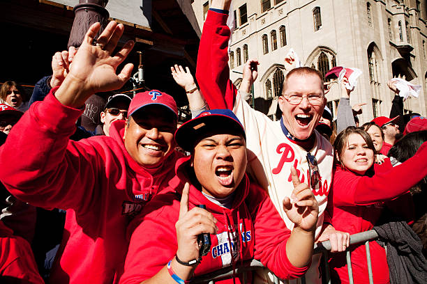 philadelphia phillies world series parade - baseball fan fotografías e imágenes de stock