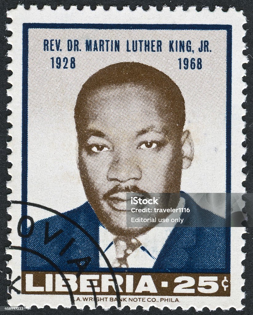 Martin Luther King Jr. Stamp "Richmond, Virginia, USA - December 7th, 2012: Cancelled Stamp From Liberia Featuring The Black Civil Rights Leader, Martin Luther King Jr." Martin Luther King Jr. Stock Photo