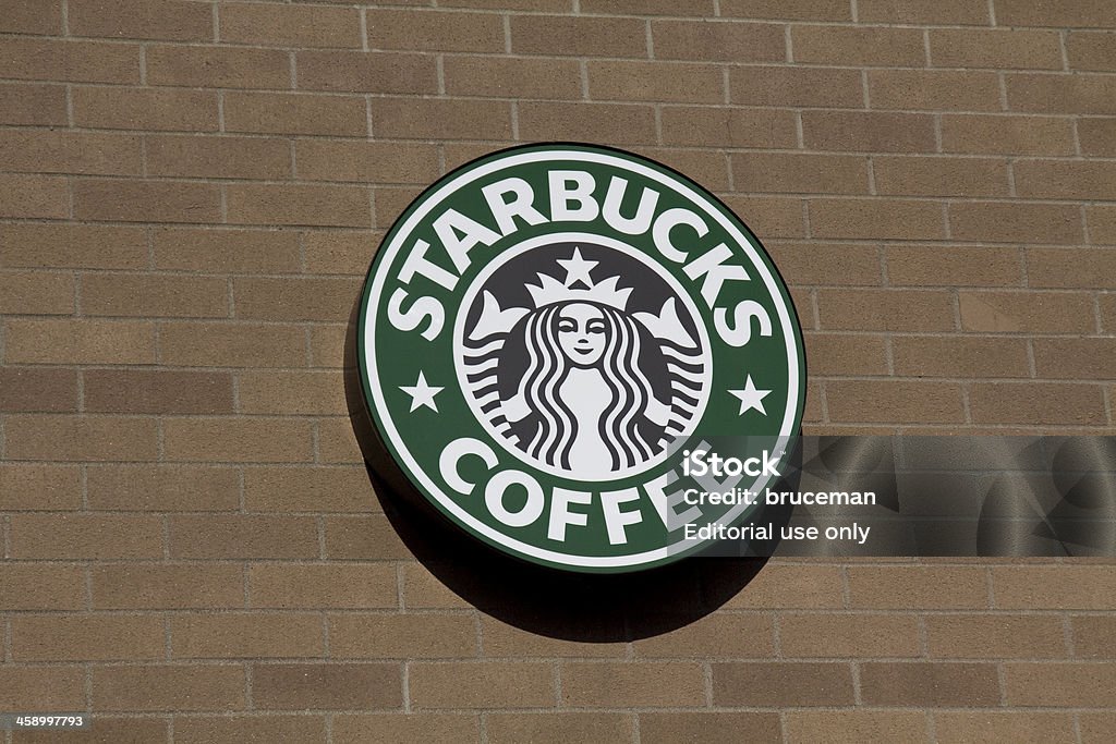 Starbucks sinal - Royalty-free Ao Ar Livre Foto de stock