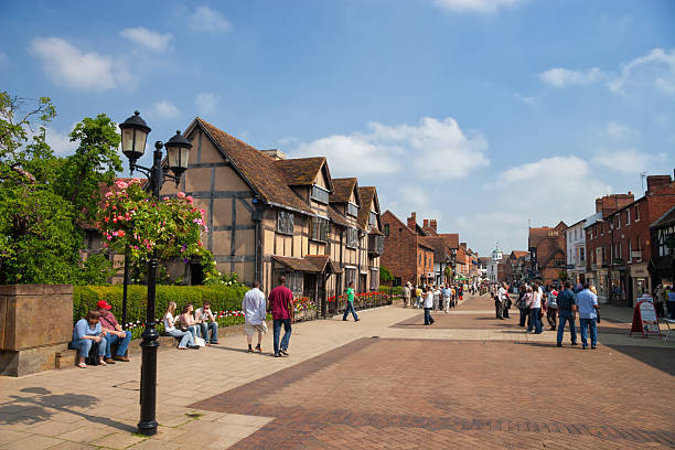 シェイクスピアの生誕地で strartford にエイボン、ウォーリックシャー,英国 - stratford upon avon william shakespeare england house ストックフォトと画像