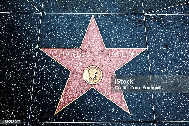 Hollywood Walk Of Fame Di Star Charles Chaplin - Fotografie stock e altre immagini di Charlie Chaplin - Charlie Chaplin, Walk Of Fame, A forma di stella