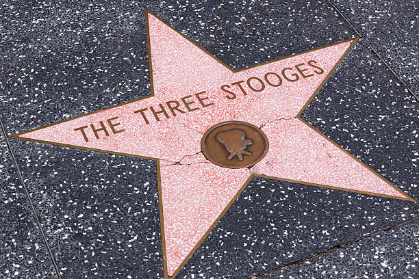 the three stooges, walk of fame - vine street stock-fotos und bilder