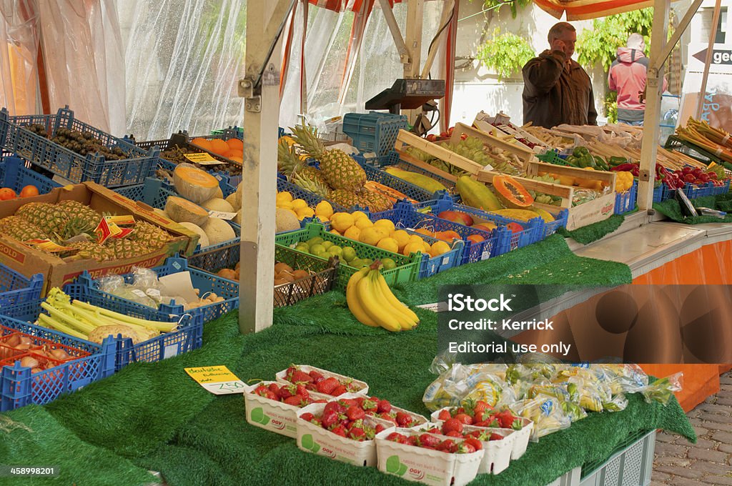 Typische Marktstand von einem Gemüse trader in Deutschland - Lizenzfrei Bodensee Stock-Foto