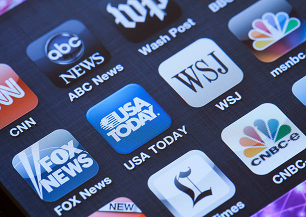 notizie applicazioni per iphone 4 - fox network foto e immagini stock