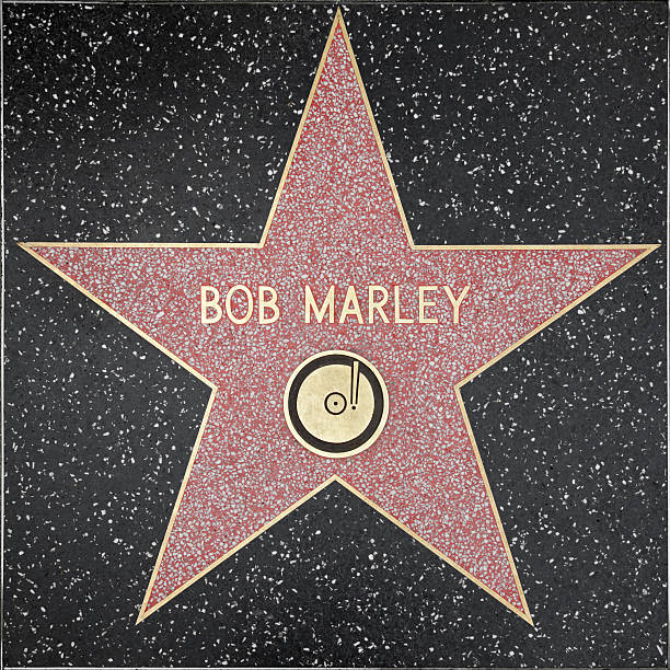 ハリウッドウォークオブフェイムの星をボブマーリー - ミュージシャン ボブ・マーリー 写真 ストックフォトと画像