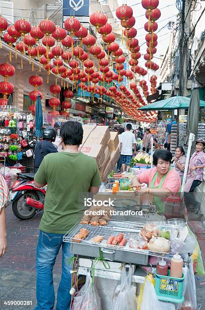 China Cidade Mercado Em Bangkok Tailândia - Fotografias de stock e mais imagens de Ao Ar Livre - Ao Ar Livre, Asiático e indiano, Banca de Mercado