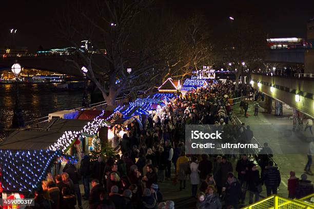 Southbank Christmas Market Stock Photo - Download Image Now - Building Exterior, Built Structure, Capital Cities