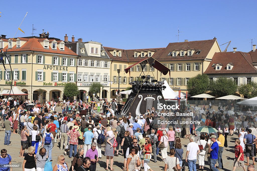 Venetian Fair in Ludwigsburg "Ludwigsburg, Germany - September 8, 2012: The picture shows the market place in Ludwigsburg, at an open-air carnival event in honor of the Venetian Carnival in Italy. Visitors look at the various shows." Acrobat Stock Photo
