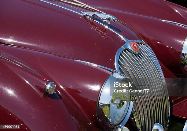 Jaguar Ornament Auf Der Kapuze Mit Einem Oldtimer Stockfoto und mehr Bilder von Altertümlich - Altertümlich, Auto, Autoscheinwerfer