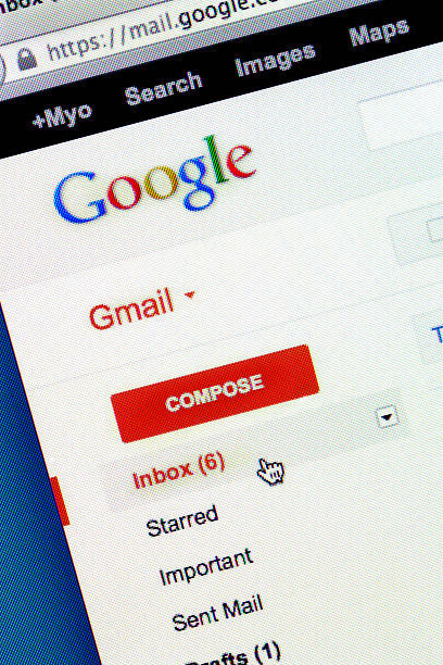 google gmail-website - gmail stock-fotos und bilder