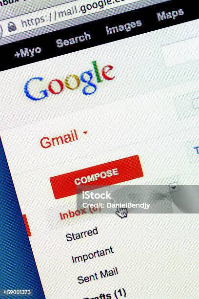 Google Gmail Website Stock Photo - Download Image Now - Computer Monitor, Graphical User Interface, No People