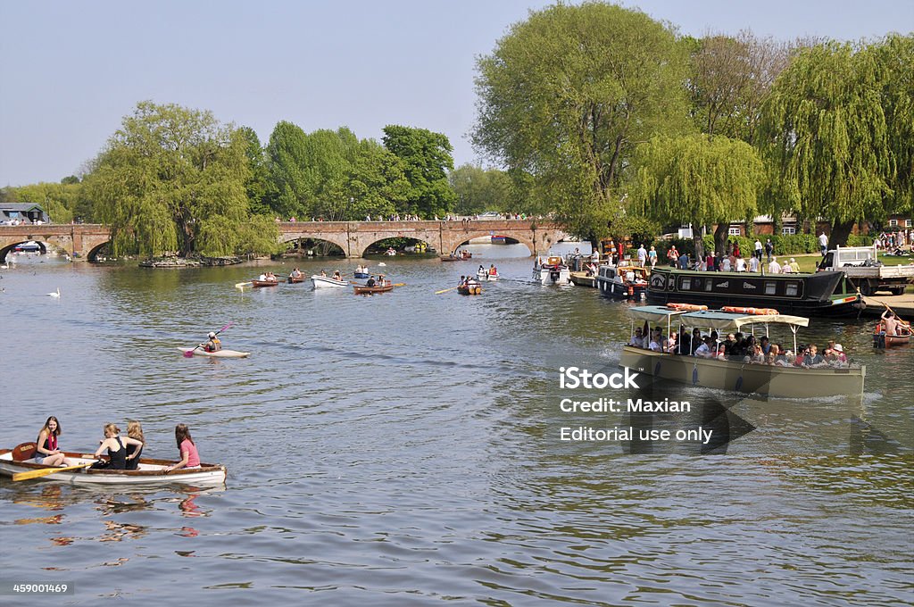 스트랫퍼드어폰에이번 - 로열티 프리 River Avon - Warwickshire 스톡 사진