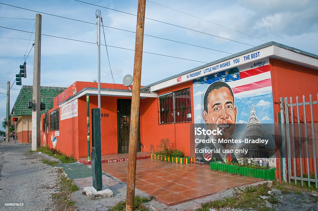 Little Haiti adora Obama - Foto de stock de Barack Obama royalty-free