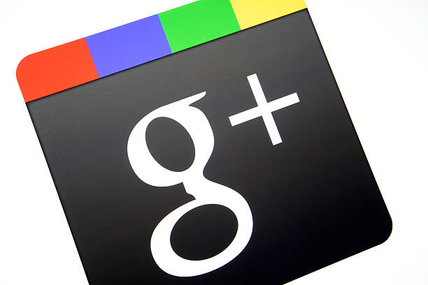 google plus logótipo - google social networking service imagens e fotografias de stock