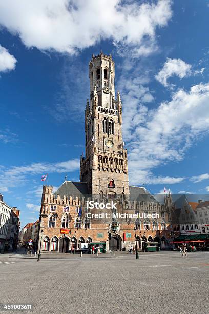 Belfry In Bruges Belgium Stock Photo - Download Image Now - Bruges, Architecture, Belfry of Bruges