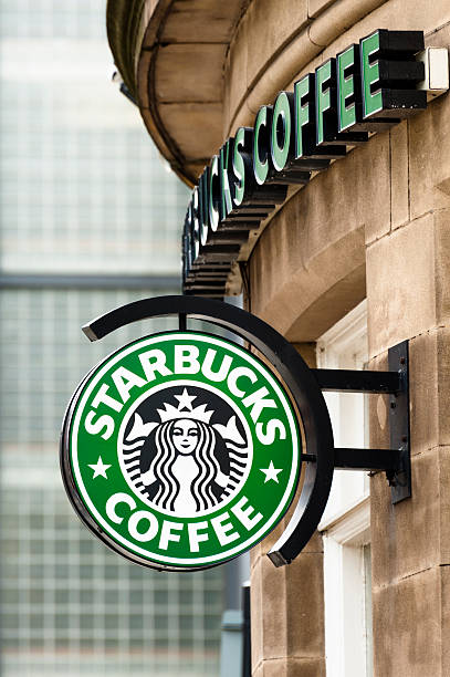 Starbucks coffee shop in Manchester stock photo