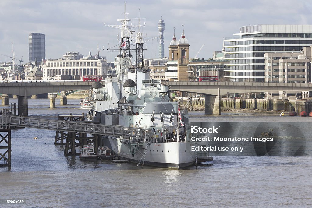 HMS Belfast w Londynie, Anglia - Zbiór zdjęć royalty-free (Anglia)