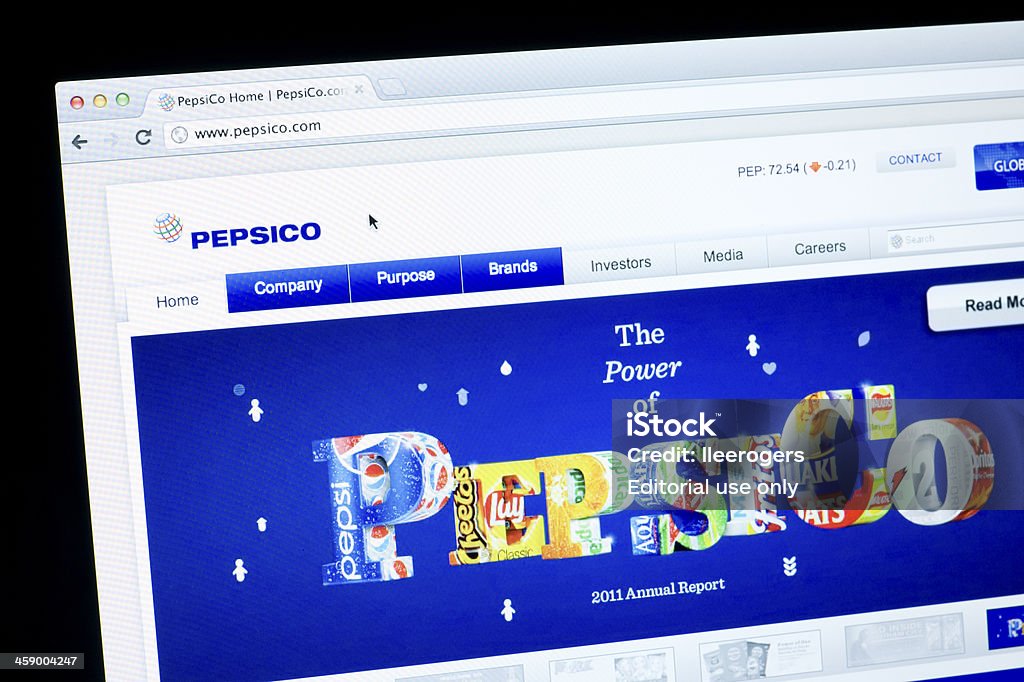 PepsiCo site Web - Photo de Affaires libre de droits