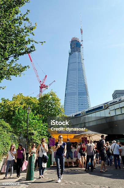 Borough Market London Stock Photo - Download Image Now - Shard London Bridge, Train - Vehicle, Adult