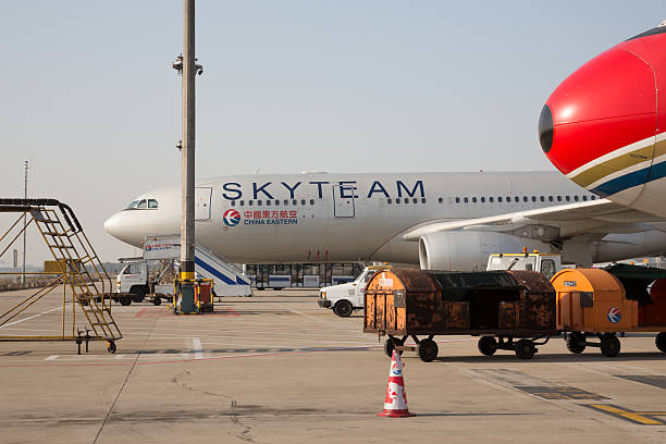 중국 동방 항공 - airbus named airline horizontal airplane 뉴스 사진 이미지