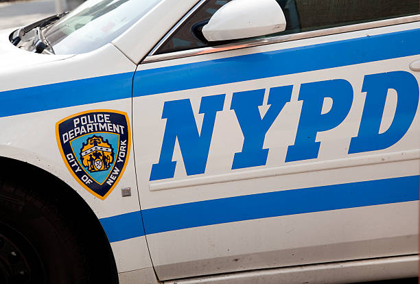 NYPD sign and logo stock photo