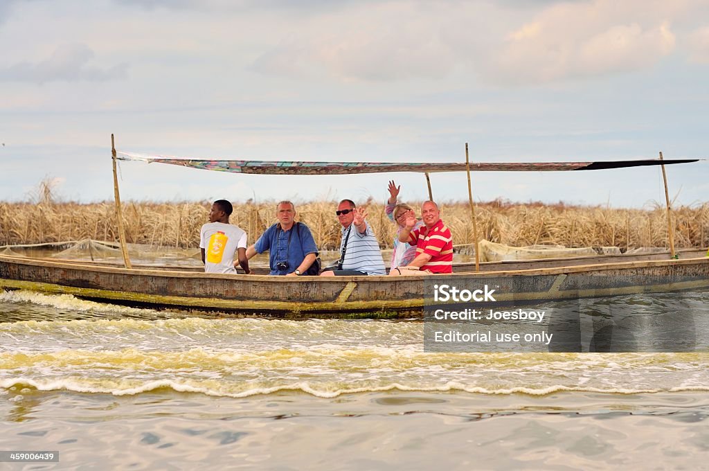 Озеро Nokoue Турист - Royalty-free Acenar Foto de stock