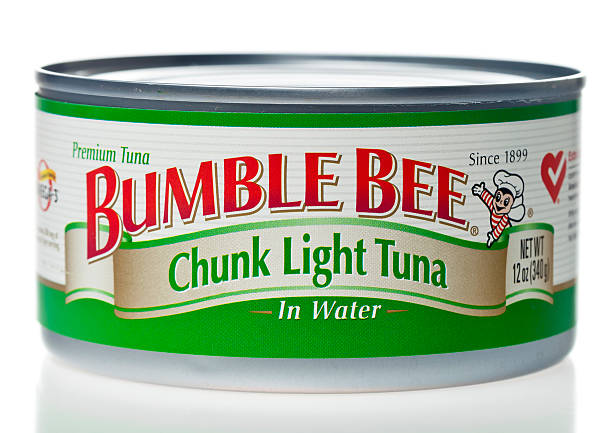 bumble bee thon pouvez - tuna chunks photos et images de collection