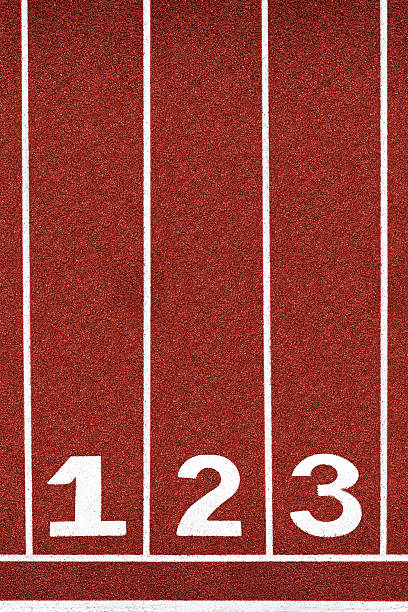 istock Running track with number 1-4, abstract, texture, background. 459007717