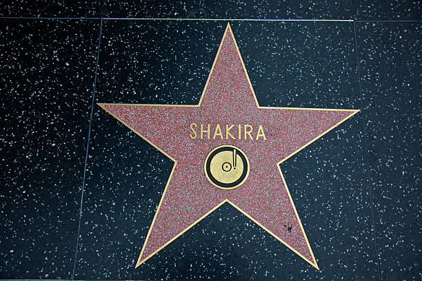 Hollywood Walk Of Fame Star Shakira - foto de acervo