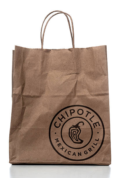 Chipotle Mexican Grill bolsa de papel - foto de stock