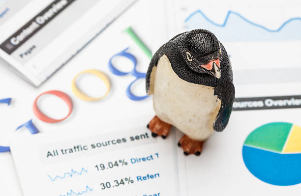 pinguino di google - google penguin foto e immagini stock