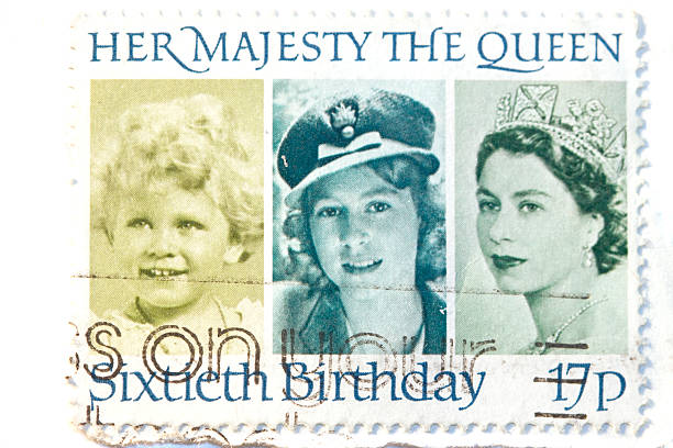 Queen Elizabeth 2 postage stamp. stock photo