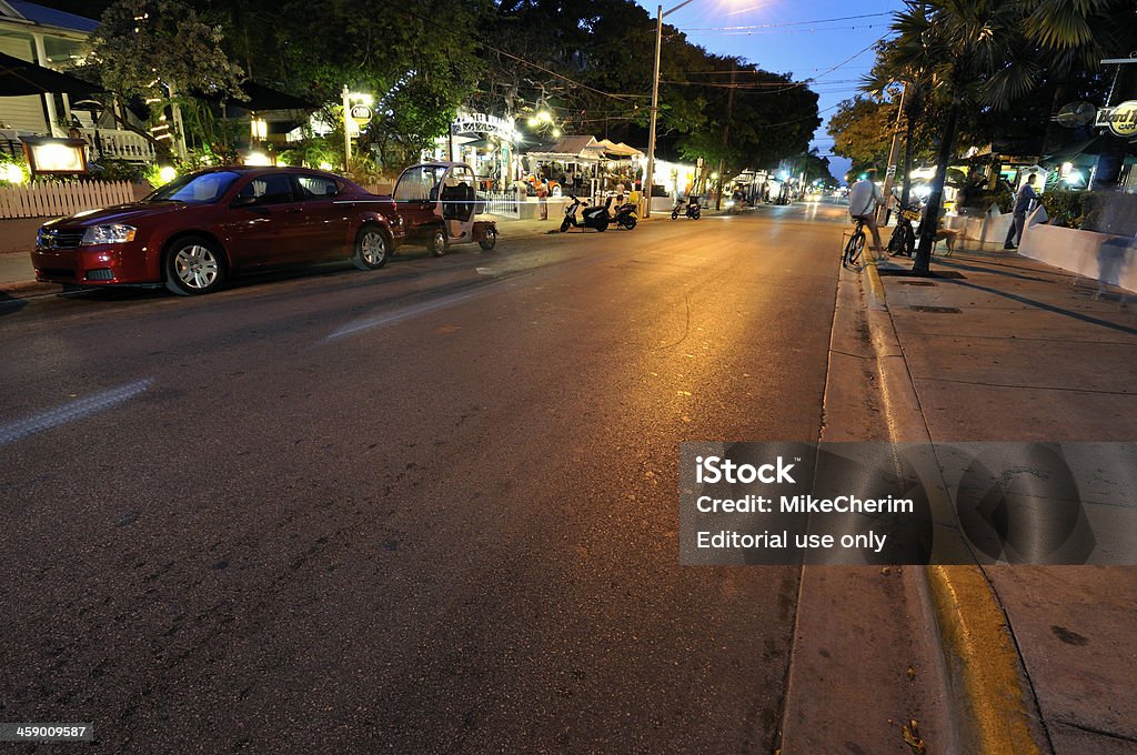 Key West: Escena de la calle Duval - Foto de stock de Noche libre de derechos