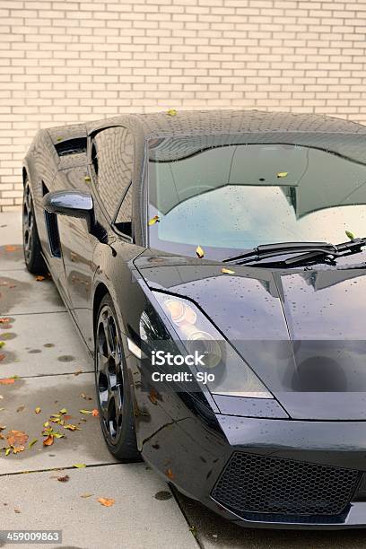 Lamborghini Gallardo Stock Photo - Download Image Now - Black Color, Brick Wall, Day