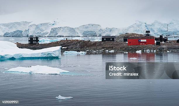 Chilean González Videla Base In Paradise Bay Antarctica Stock Photo - Download Image Now