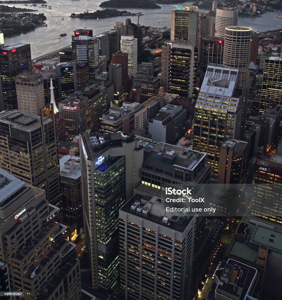 Le quartier central des affaires de Sydney - Photo de Nuit libre de droits