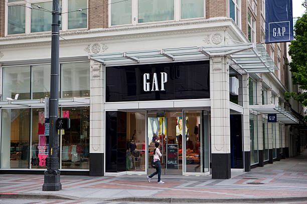 Gap Store Downtown Seattle Retail Shopping District stock photo