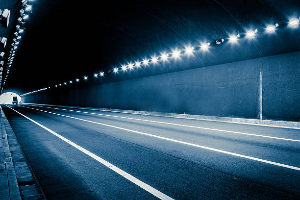 istock Abstract car in the tunnel trajectory 459011233