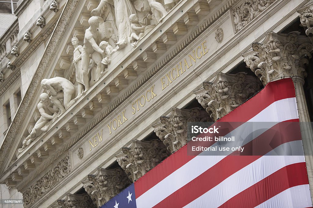 Нью-Йоркская фондовая биржа Внешний вид здания - Стоковые фото Нью-Йоркская фондовая биржа роялти-фри