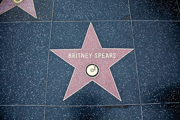 Hollywood Walk Of Fame Star Britney Spears - foto de acervo