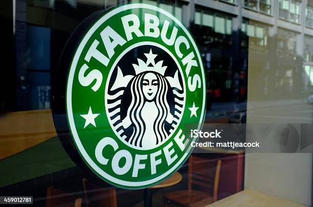 Starbucks Coffee Sign Stock Photo - Download Image Now - Starbucks, Coffee - Drink, Sign
