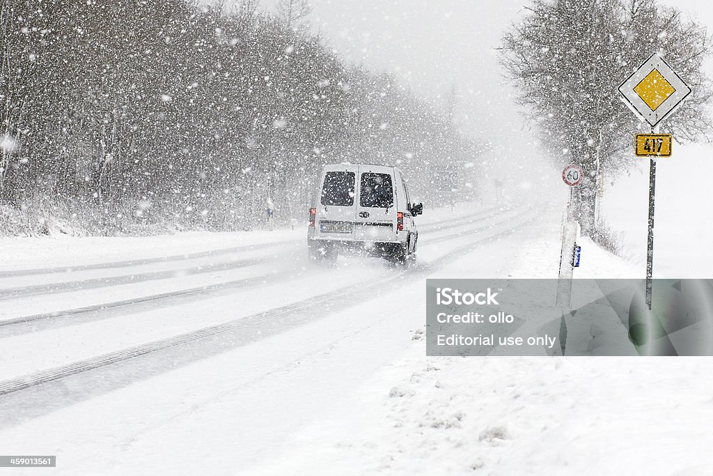 Estrada de Inverno condições - Royalty-free Alemanha Foto de stock