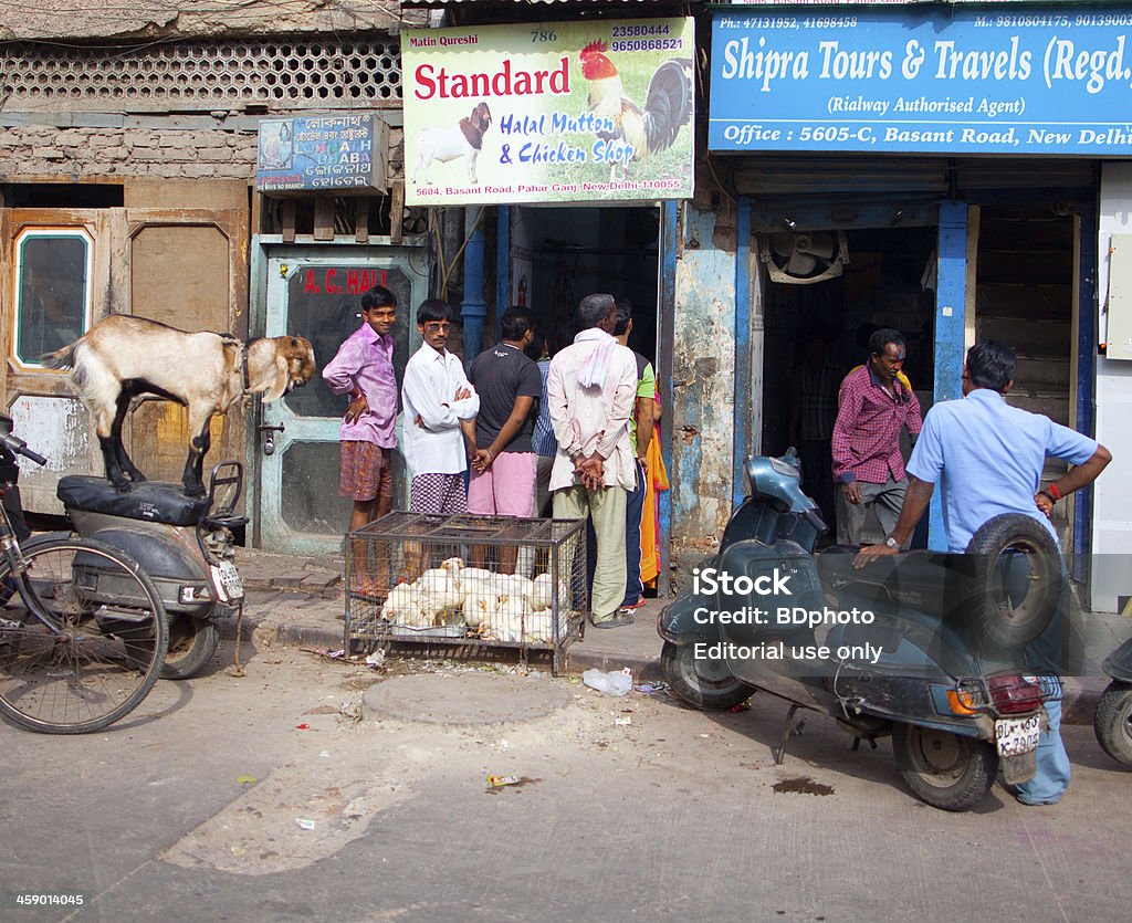 Halal carne mercado, Velha Delhi, Índia - Royalty-free Fazer Compras Foto de stock