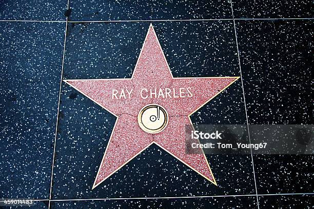 Hollywood Walk Of Fame Di Star Ray Charles - Fotografie stock e altre immagini di Ray Charles - Musicista - Ray Charles - Musicista, A forma di stella, Ambientazione esterna