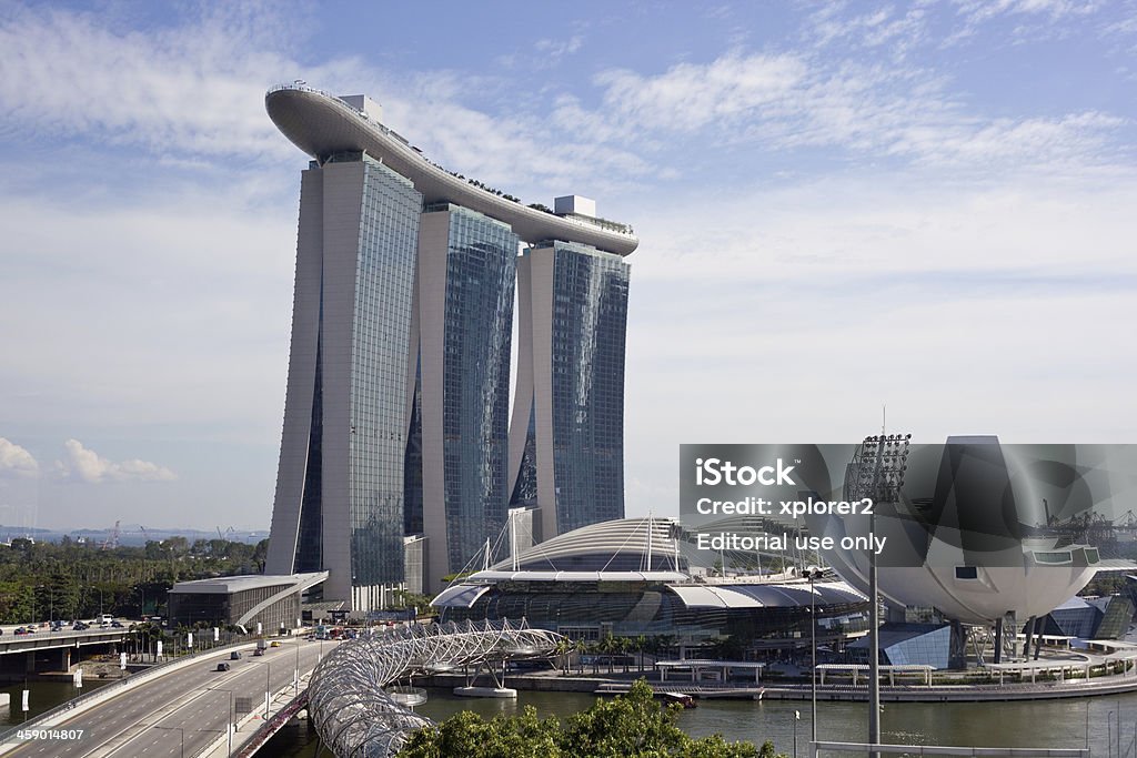 O icônico Marina Bay Sands Hotel em Cingapura - Foto de stock de Aposta royalty-free
