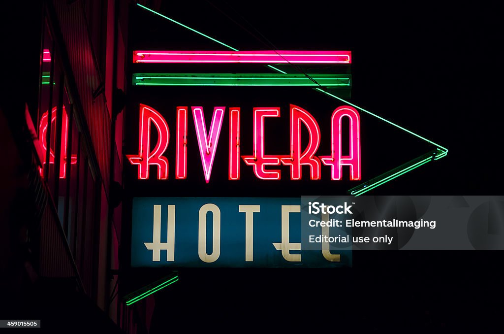 Historique de Riviera Hotell néon de Vancouver en Colombie-Britannique - Photo de Affaires libre de droits