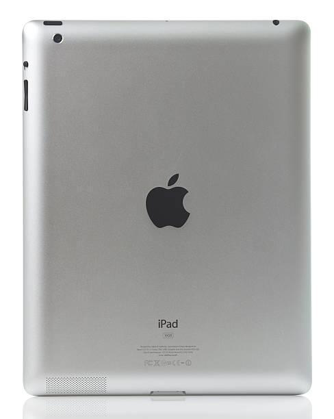 apple ipad 3 w-fi モデルバックサイドにクリッピングパス - ipad ipad 3 rear view apple computers ストックフォトと画像