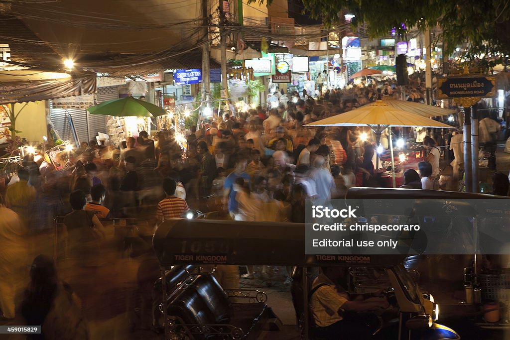 Chiang Mai noc scena rynku - Zbiór zdjęć royalty-free (Nocny targ)